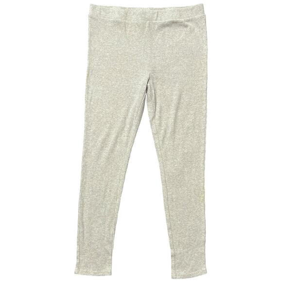 H&M Soft Ribbed Knit Lounge Pants Heathered Beige Size XL - Picture 1 of 7